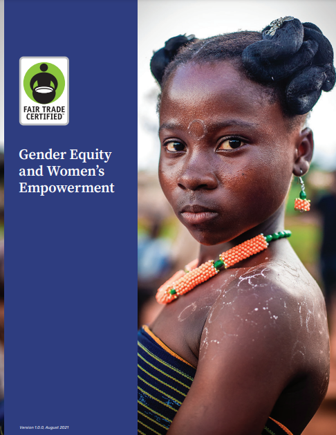 La portada del documento de posición de Fair Trade USA: Equidad de género y empoderamiento de las mujeres