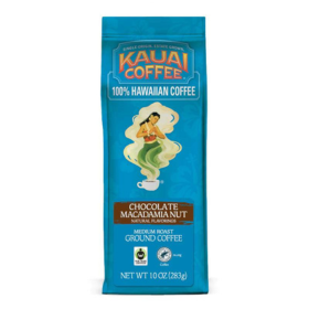 Paquete de café kauai, sabor a nueces de chocolate y macadamia