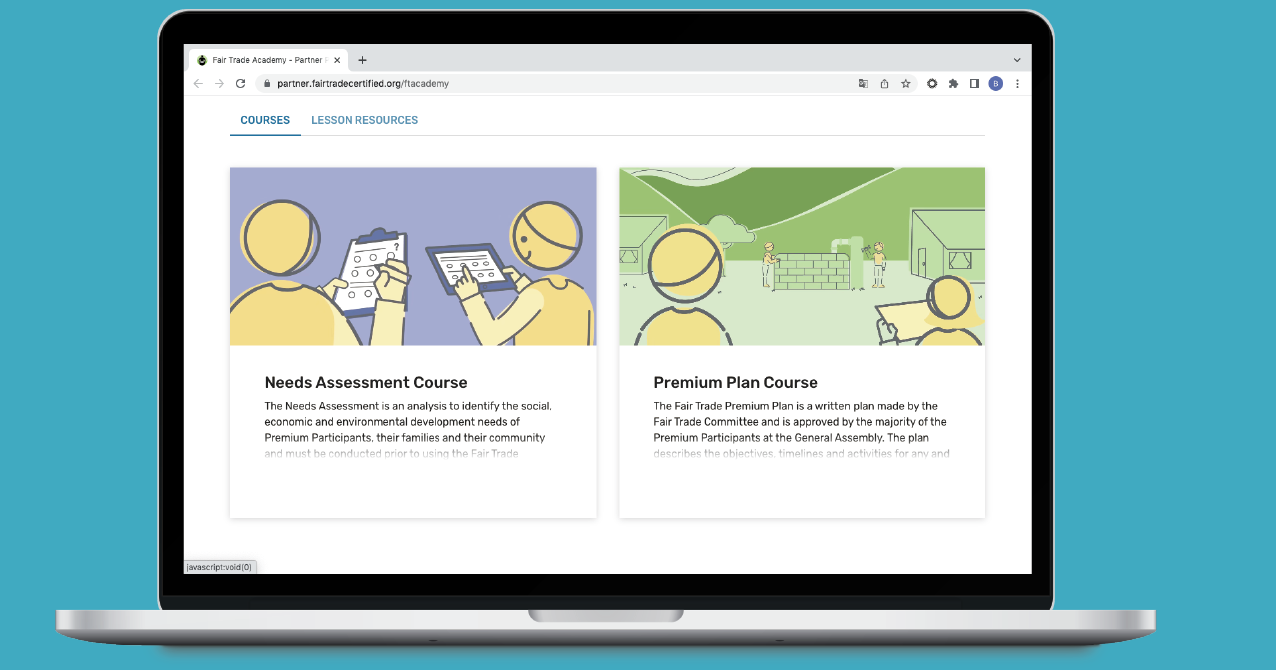 Fair Trade Academy - Courses Screen