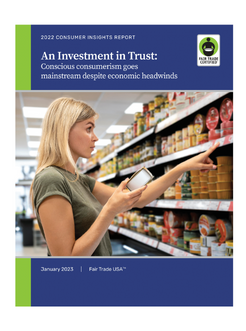 Portada del informe Consumer Insights Report 2022 de Fair Trade USA