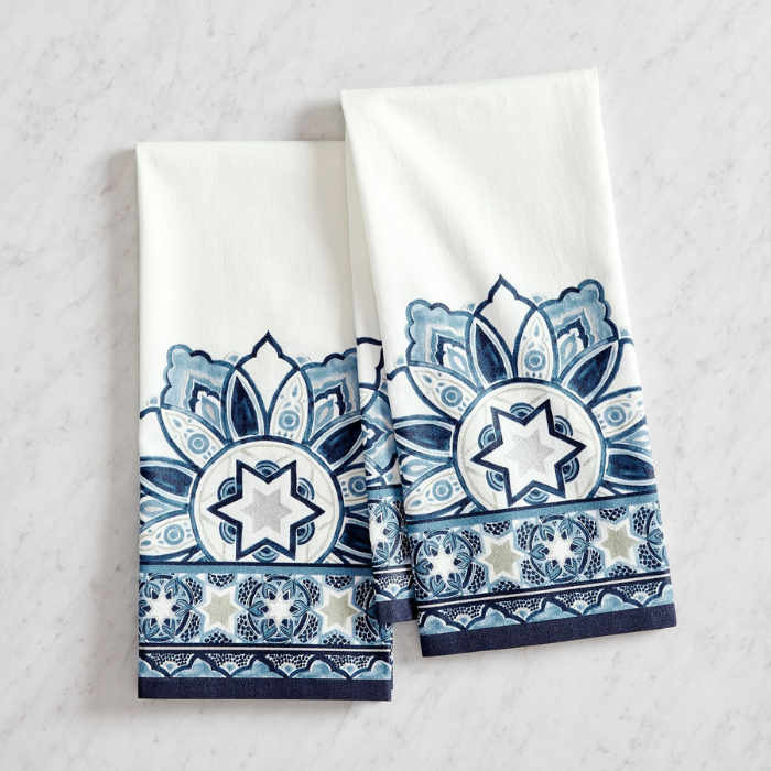 Hanukkah Medallion Tea Towels