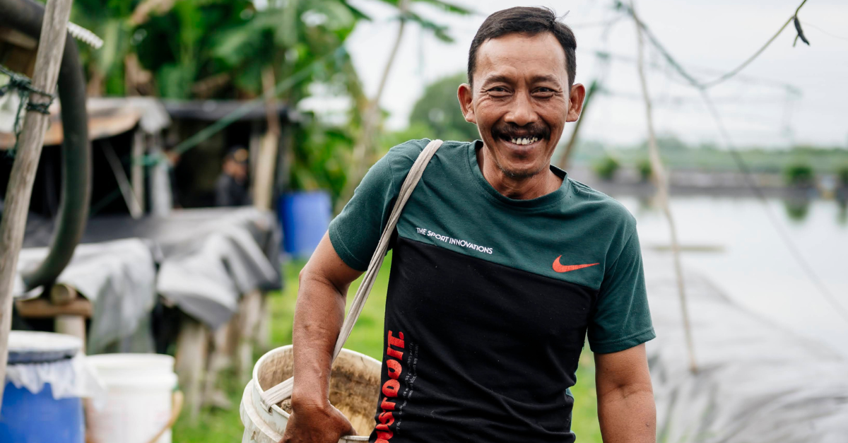 Sunarto Antoro, a fair trade shrimp farmer in Indonesia