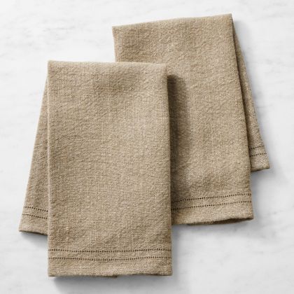 Linen Double Hemstitch Towels, Set of 2 Linen Double Hemstitch Towels, Set of 2