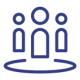 three people in circle icon