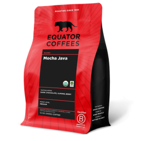 Equator Coffee Mocha Java Blend Fair Trade Organic