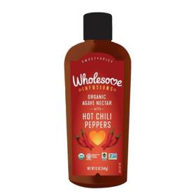 Wholesome Sweeteners Regenerative Organic Agave Nectar, Infused with Hot Chilli Peppers